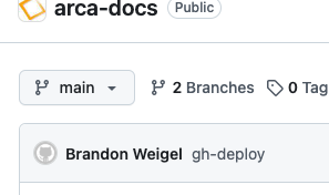 Screenshot showing the Branches menu in Github